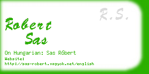 robert sas business card