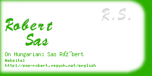 robert sas business card